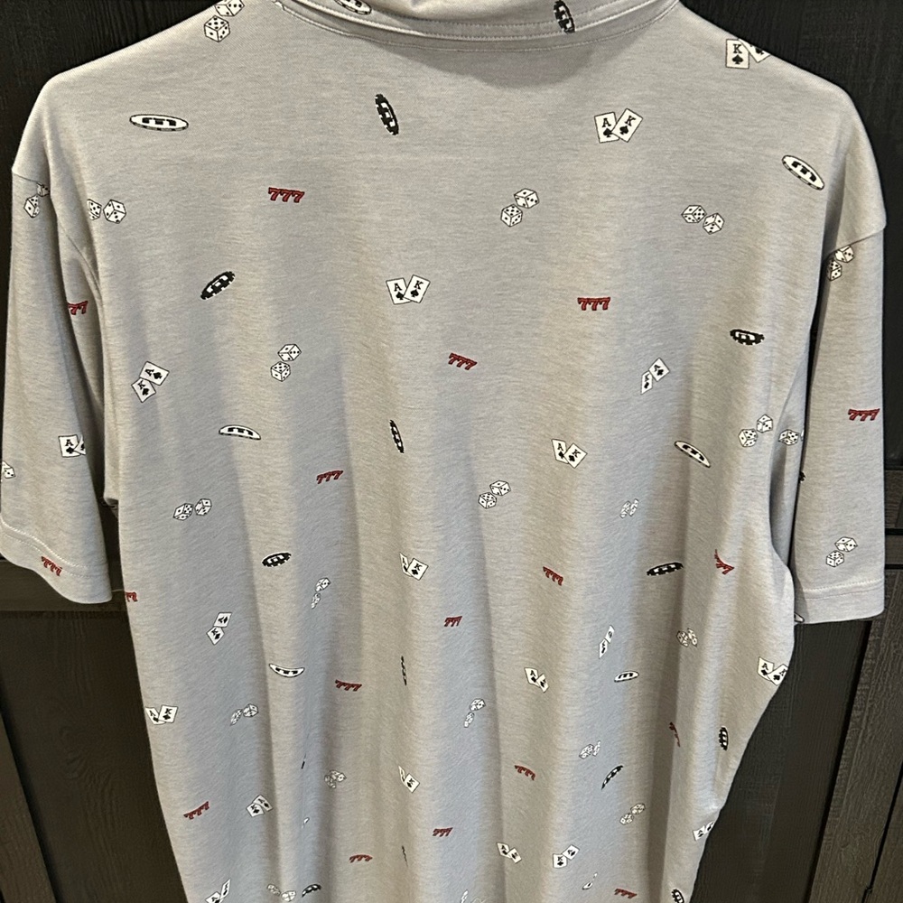 Travis Mathew Light Gray Polo with Pattern - Picture 4 of 5